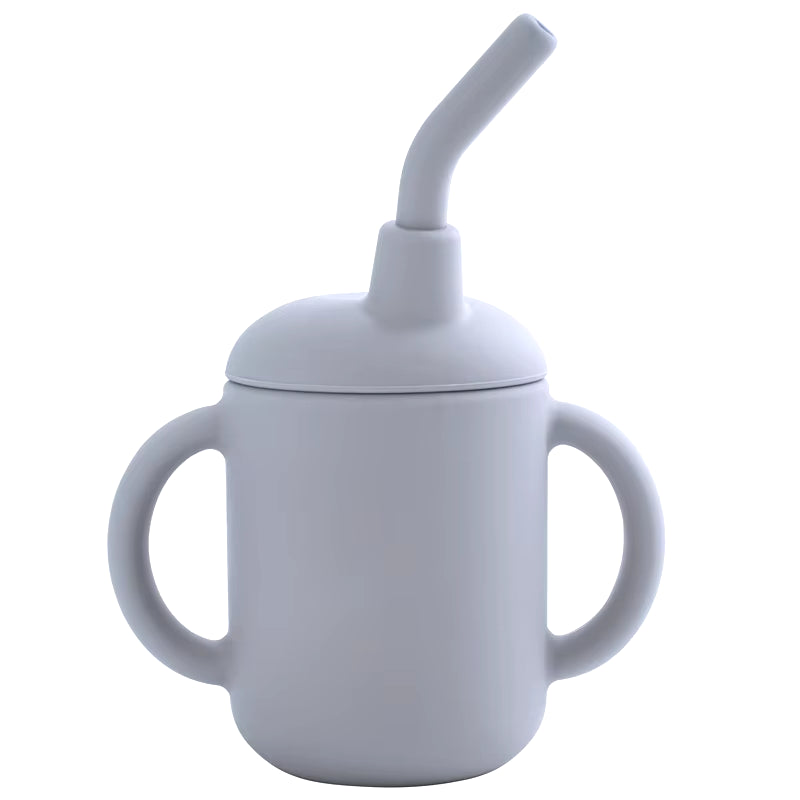 Portable Baby Feeding Cups Kids Learning Drinkware Liquid Feed Silicone Sippy Cups Leakproof Mug Toddlers Straw Water Bottle