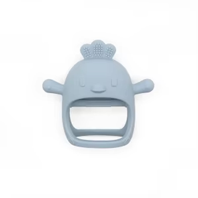 1Pcs Baby Teether Gloves Kids Cartoon Chick Shape Teether Toy Silicone Dental Care Gums Anti-Eating Hand Molar Baby Accessorie