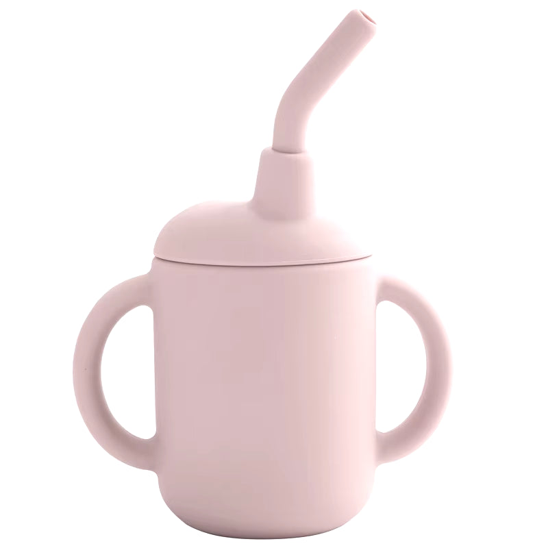 Portable Baby Feeding Cups Kids Learning Drinkware Liquid Feed Silicone Sippy Cups Leakproof Mug Toddlers Straw Water Bottle