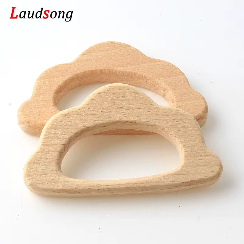 1Pcs Mixed Animal Natural Beech Teething Wooden Beads Toy Teether Gift Rattle Diy Accessories Wood Crafts Jewelry Making