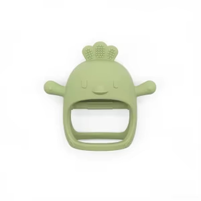 1Pcs Baby Teether Gloves Kids Cartoon Chick Shape Teether Toy Silicone Dental Care Gums Anti-Eating Hand ​Molar Baby Accessorie