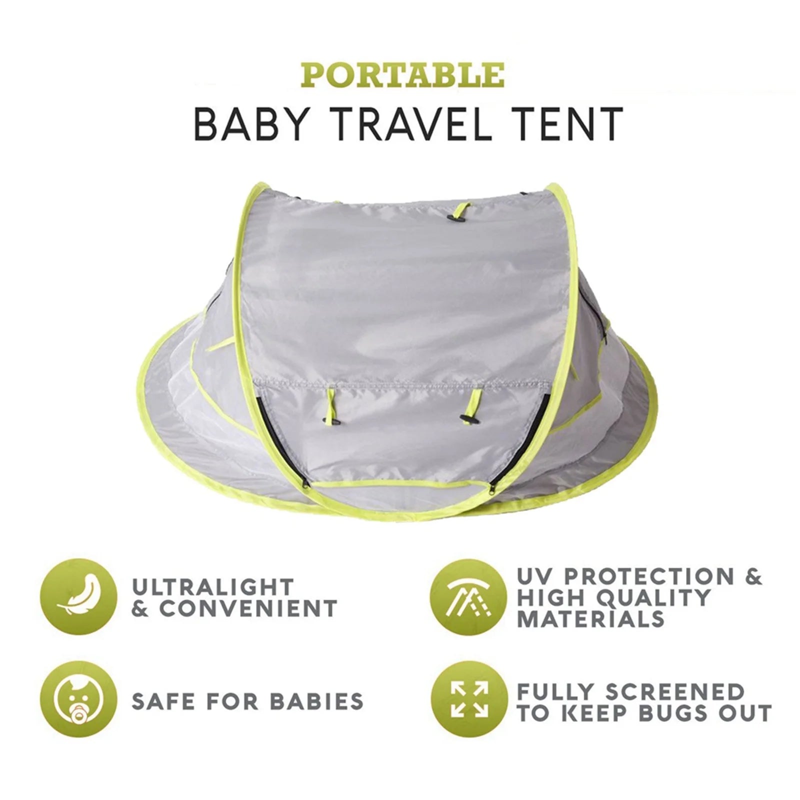 UV Protection 41.00'' X 52.50'' Beach Tent, Gray