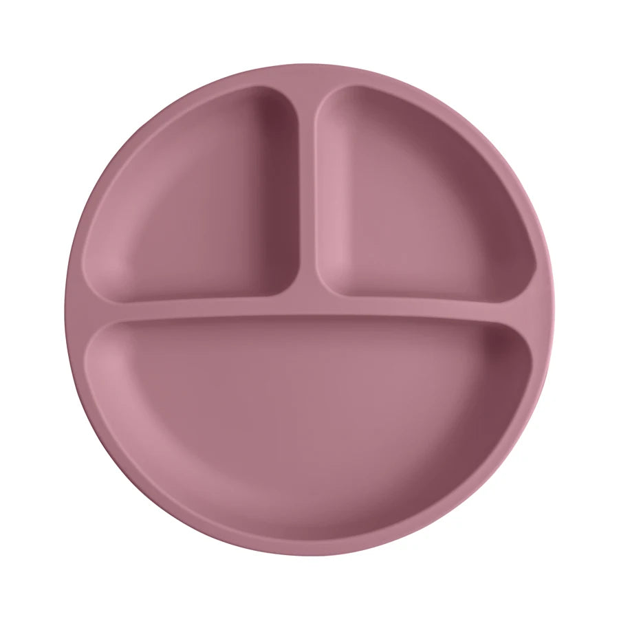 BPA Free Solid Color Dishes Children Dishes Suction Plates Silicone Baby Dining Plate for Toddlers Baby Training Feeding Bowl