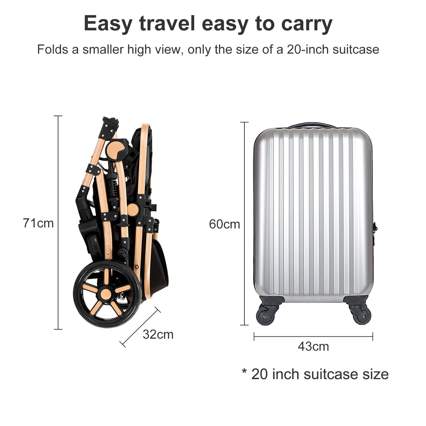 Lightweight Baby Stroller Baby Stroller 2 in 1 Stroller for Baby Car Comfort Baby Stroller 2 in 1 for Newborn Baby Free Shipping