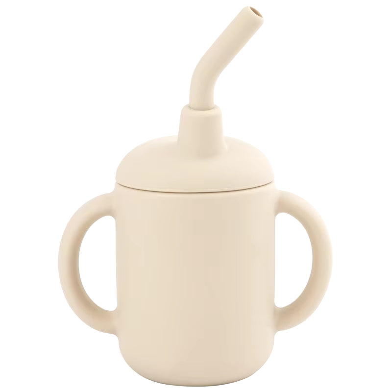 Portable Baby Feeding Cups Kids Learning Drinkware Liquid Feed Silicone Sippy Cups Leakproof Mug Toddlers Straw Water Bottle