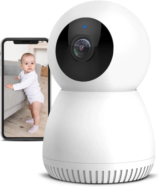 Indoor Security Camera 5G& 2.4Ghz Wifi, Pan/Tilt Baby Camera for Home Security, 1080P Pet Camera with Phone App Motion Detection, 2-Way Talk, Night Vision, Siren Alarm, Compatible with Alexa