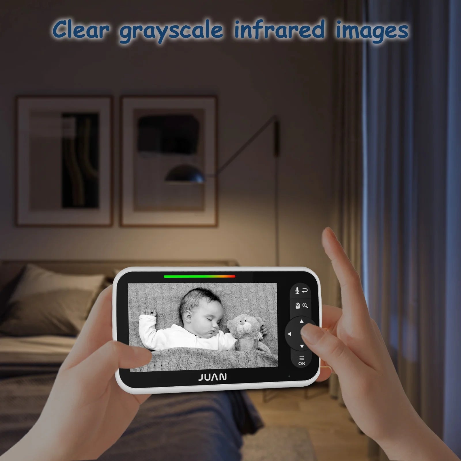 Baby Monitor with 2 Cameras and Audio, Video Baby Monitor with No Wifi, Baby Camera Monitor