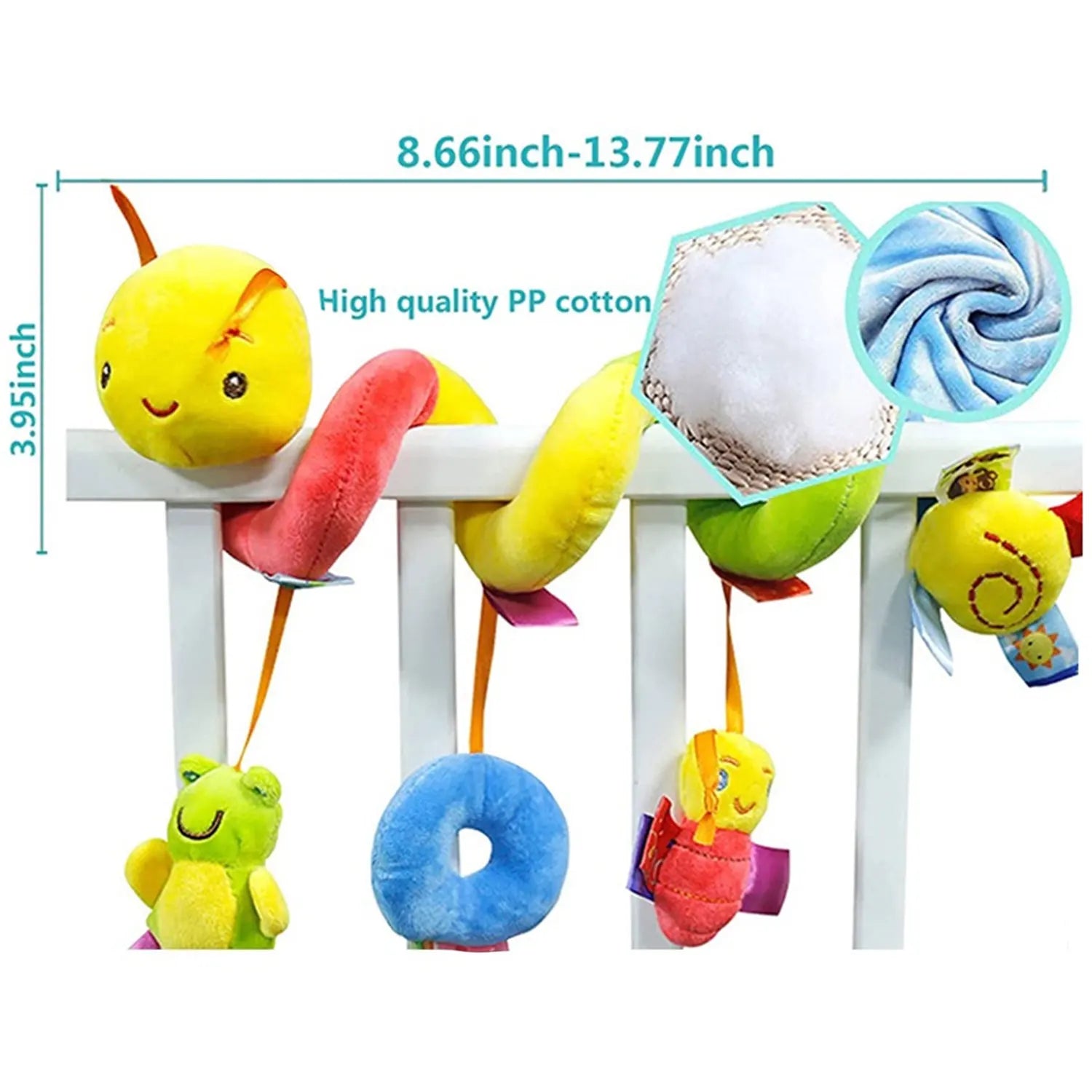 11Pcs Optional,Baby Crib Bell Rattle Baby Stroller Hanging Bell Multifunctional Pinch Bright Colours to Attract Baby'S Attention