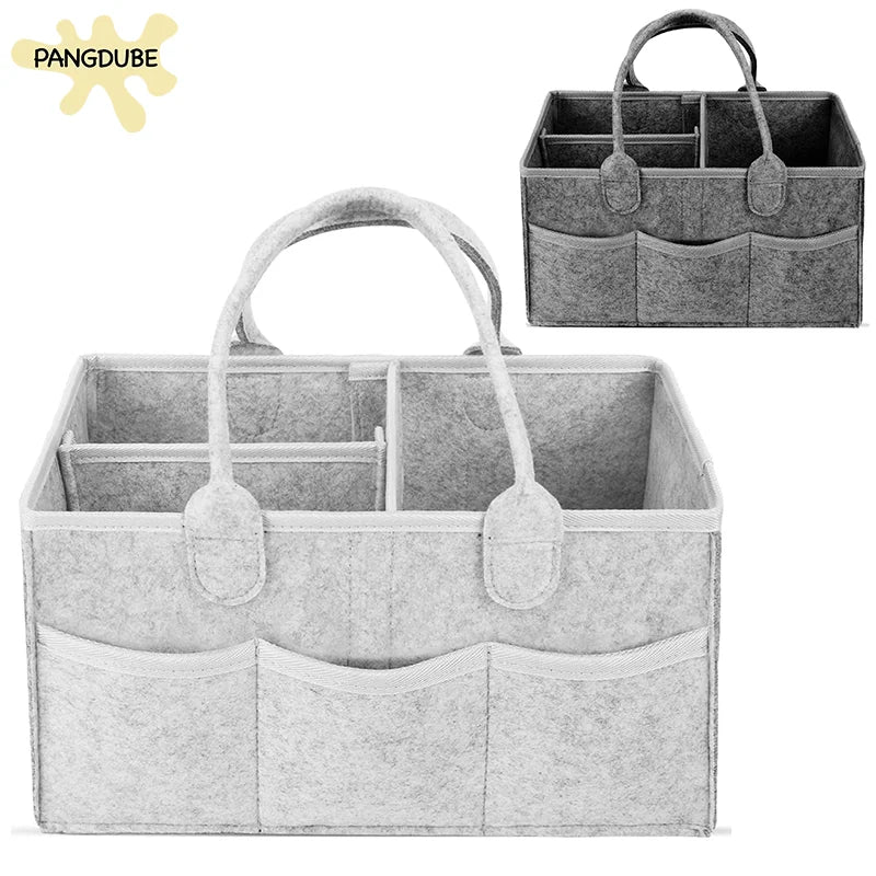 Multifunctional Felt Diaper Bags Baby Newborn Things Nursery Organizer Diaper Stackers & Caddies Diaper Pouch Large Storage Bag