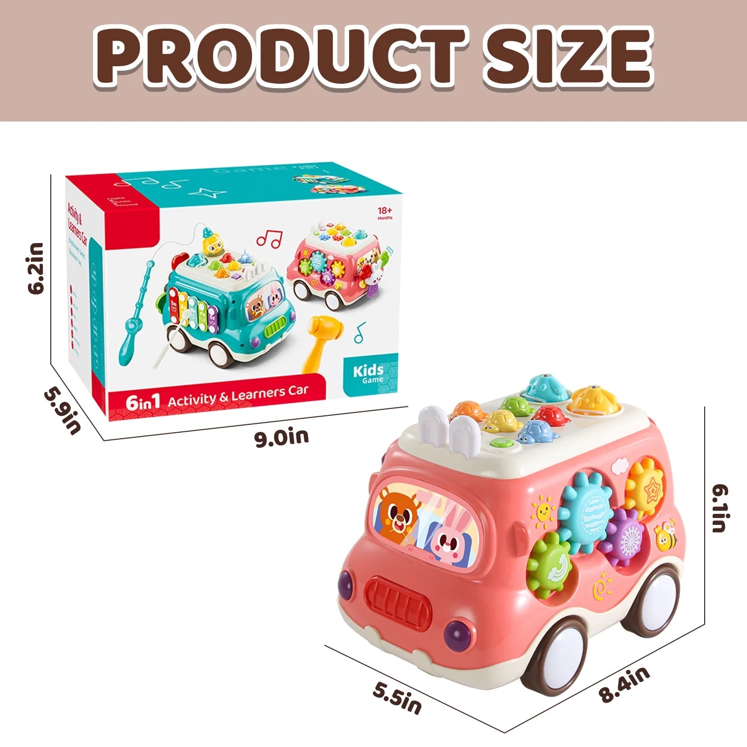 Toys for 1 Year Old, Montessori Learning Toy for Toddlers 1-3, Early Education Toys for 1 2 3 Year Old Girls Boys, Baby Toys for 12-24 Months