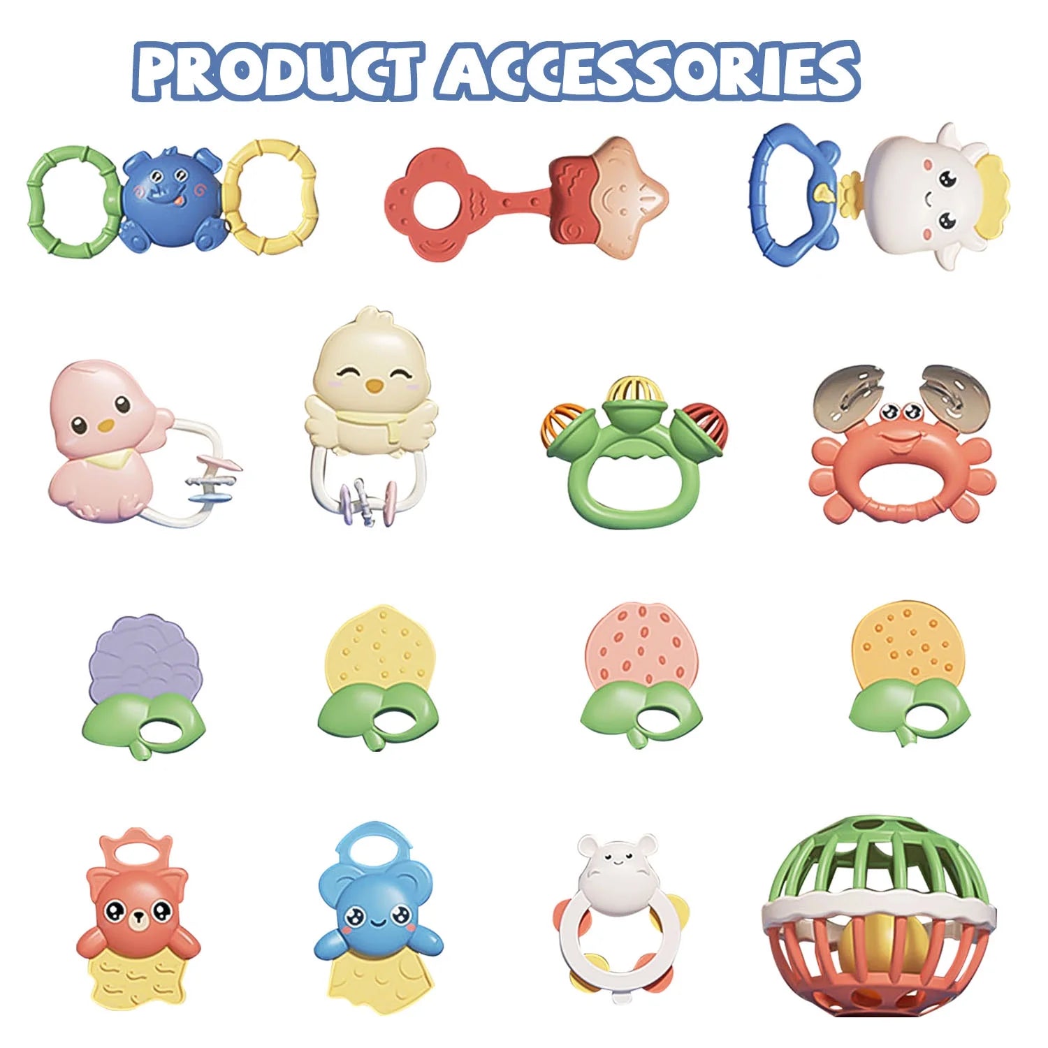 Baby Toys 0-6 Months, 15 Pcs Baby Rattles Teethers Teething Toys, Newborn Infant Baby Boy Girl Birthday Gifts