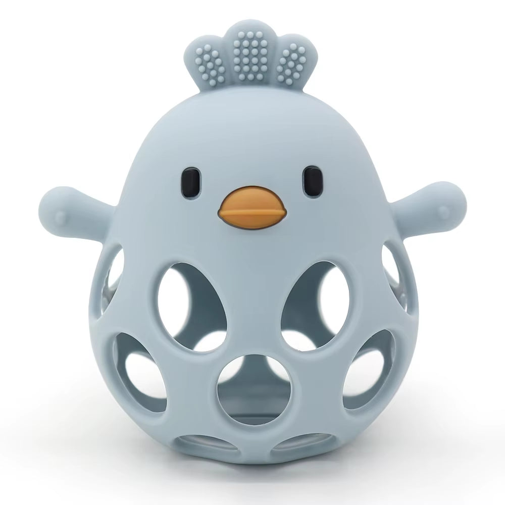 1Pcs Baby Teether Gloves Kids Cartoon Chick Shape Teether Toy Silicone Dental Care Gums Anti-Eating Hand ​Molar Baby Accessorie