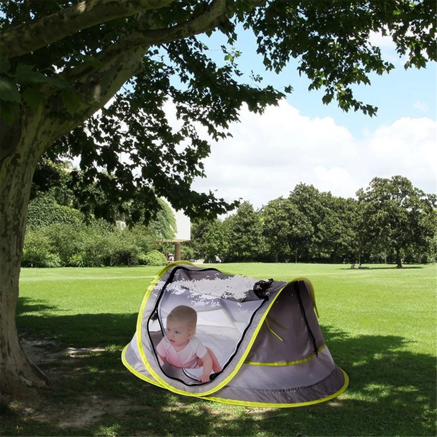UV Protection 41.00'' X 52.50'' Beach Tent, Gray