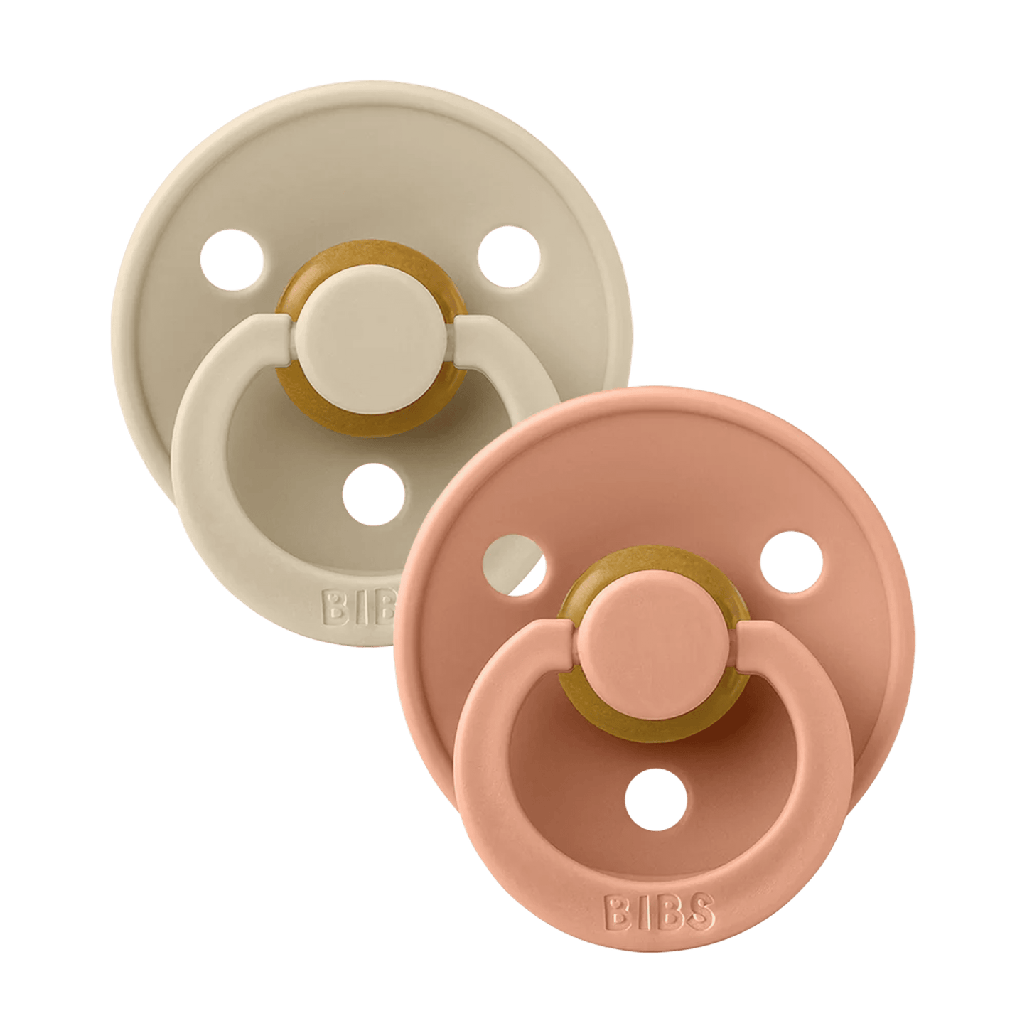 Colour Latex Pacifier Size 2, 6-18 Months, Vanilla/Peach, 2 Pack, Infant