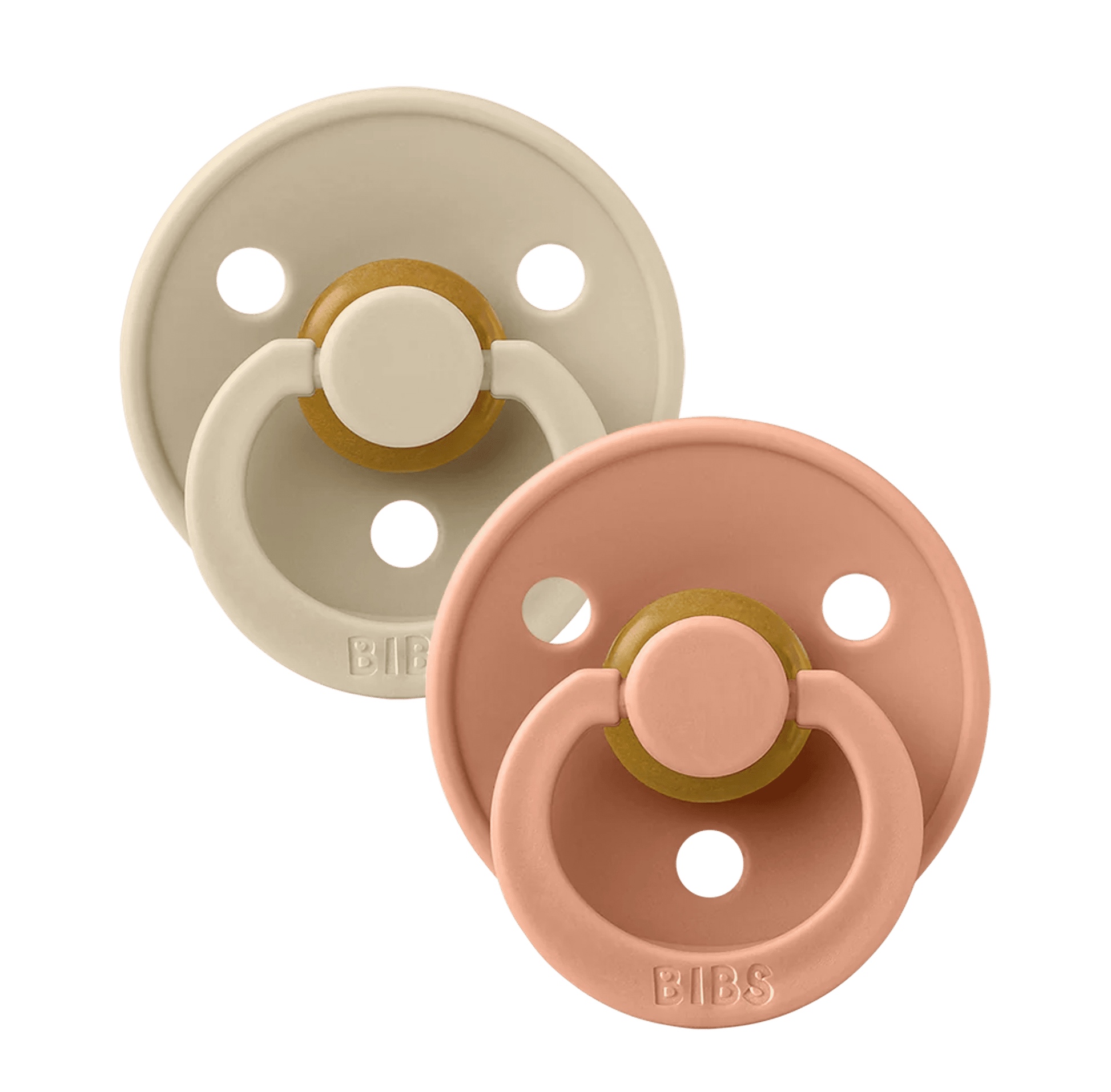 Colour Latex Pacifier Size 2, 6-18 Months, Vanilla/Peach, 2 Pack, Infant