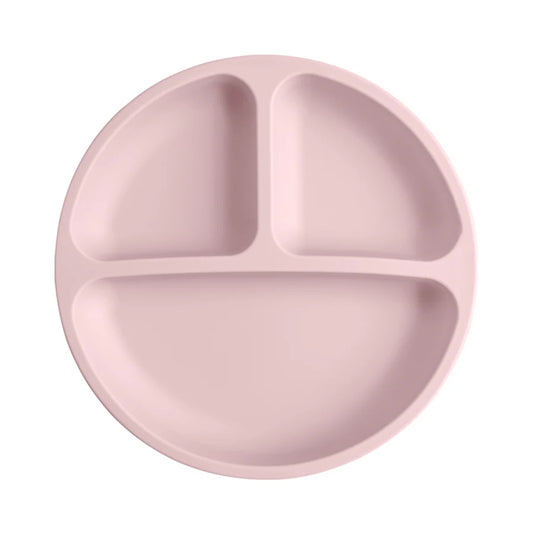 BPA Free Solid Color Dishes Children Dishes Suction Plates Silicone Baby Dining Plate for Toddlers Baby Training Feeding Bowl