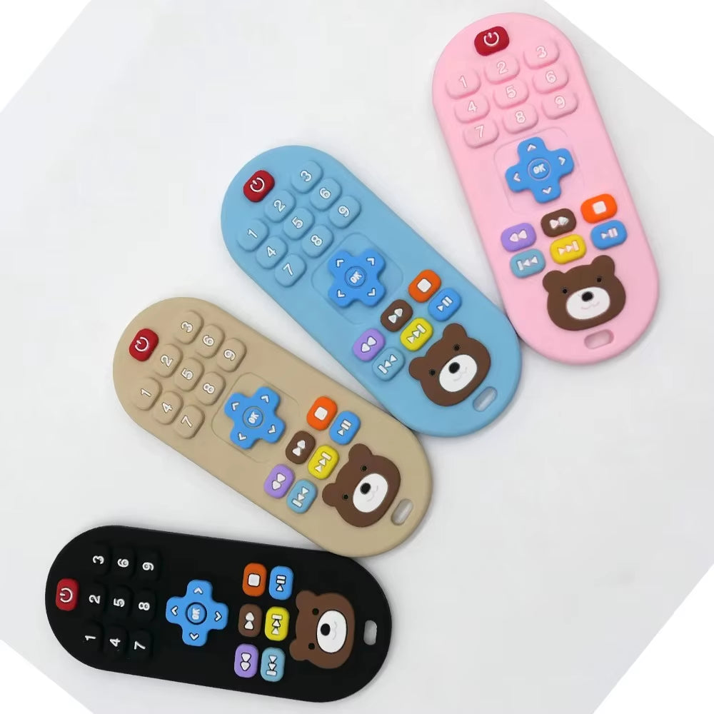 1/4Pcs Children'S Teething Remote Control Silicone Material Baby Teething Toys Simulation Remote Control Toys Teething Teether