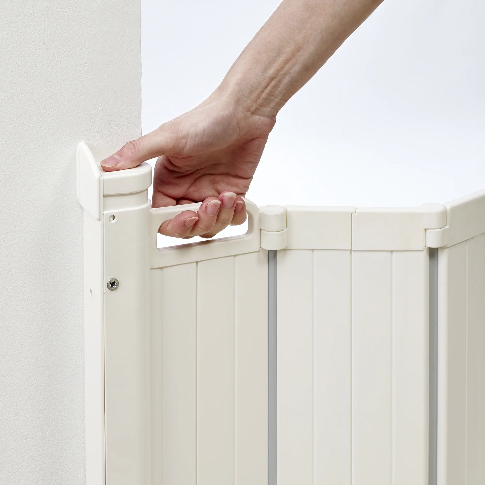Guard Me Wide Auto Retractable Safety Gate, 22" - 45", White