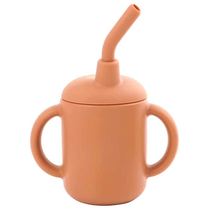 Portable Baby Feeding Cups Kids Learning Drinkware Liquid Feed Silicone Sippy Cups Leakproof Mug Toddlers Straw Water Bottle